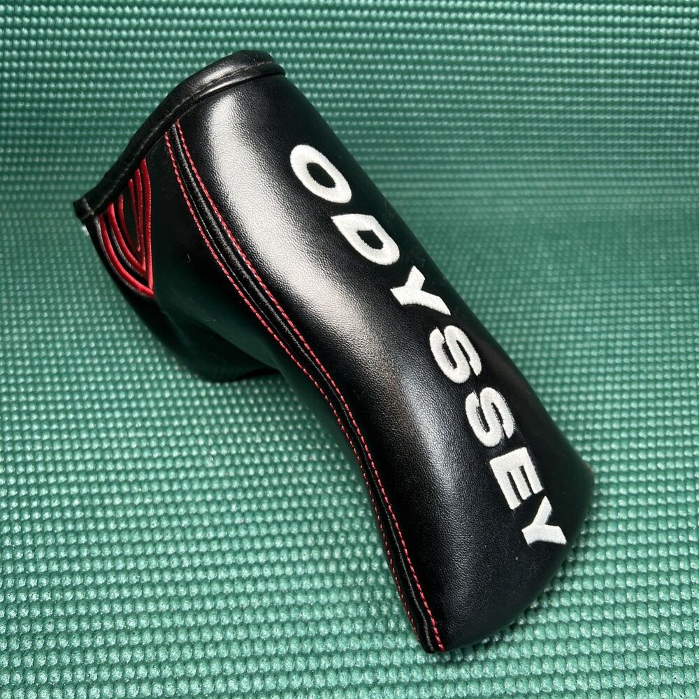 Odyssey White Hot Pro Blade Putter Head Cover Black/Red/White Embroidered
